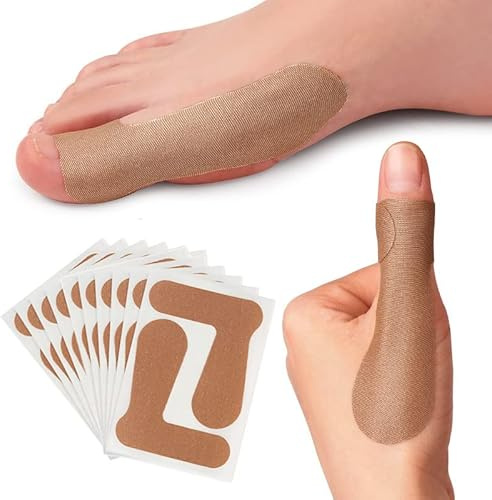 Tumstödstejp, 20 st stor tårem, tumskyddslappar, tumme, valgustejp, självhäftande stor tåstöd, självhäftande tejp, tumstabilisator för seninit, stukning, hallux valgus, smärtlindring