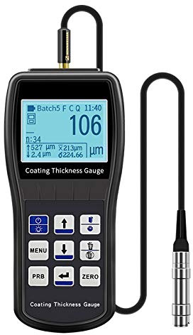 Jieotwice Coating Thickness Gauge, Digital Display High Precision Galvanized Metal Plating Paint Film Thickness Meter (Magnetic F1)