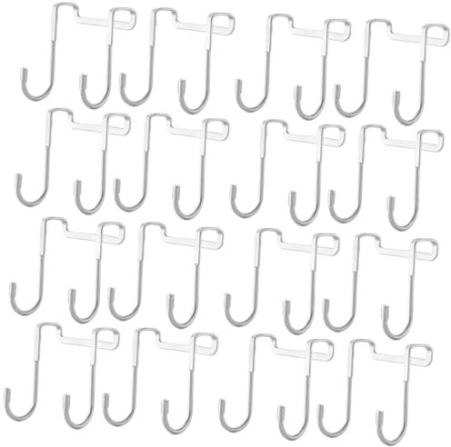 Ciieeo 16 Stk Haken aus Edelstahl Kleiderbügel Kleiderständer robust über Türhaken Türhänger Jacke Handtuchhalter Handtuchhaken anschließen Lagerregal Rostfreier Stahl