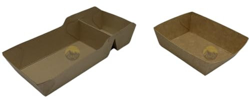 KURTT - 50 x Pommes Frites Tablett A22-50x Pommes Frites a7 - Snackschalen - robust und langlebig - auslaufsicher