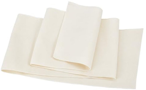 BENECREAT - Tejido de solapa acanalada, tejido de punto elástico, color beige, 100 x 15 cm, finas costillas, extensible, para cinturón, gargantillas, extensión de chaqueta, accesorios de ropa