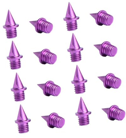 Perfeclan 16x chiodi da corsa per leggera chiodi di ricambio per scarpe da pista, chiodi per scarpe da pista per competizione all'aperto, Viola