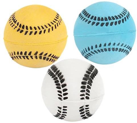 FONDOTIN 3stücke Gummibälle Für Hunde Hundespielzeug Aus Gummi Bälle Für Kleine Hunde Welpenbälle Hundeballspielzeug Zum Kauen Und Spielen