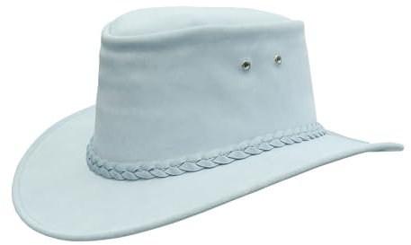 Outbacker Australischer Kinder Cowboyhut aus weichem Wildleder in hellblau Größe 54-55 cm