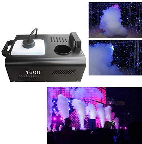 Machine à fumée verticale de 1500 W avec télécommande sans fil – Parfait pour Noël, mariage, fête, spectacle de DJ et spectacle sur scène
