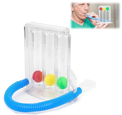 Atemtrainer, Ergotherapie Lungentrainer, Atemübungsgerät, Tiefatemtrainer, Lungentrainer Mit 3 Bunten Bällen, Tiefenatmungstrainer für Logopädie und Lungenfunktion