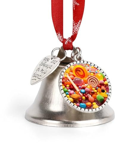 Weihnachtsglocken zum Aufhängen, Klingelglocke, Metall, Weihnachtsschmuck, süße Süßigkeiten, Glocke, Schlitten, Weihnachtsbaum, hängende Ornament, Anhänger, dekorative Kuhglocken für Urlaubsdekoration
