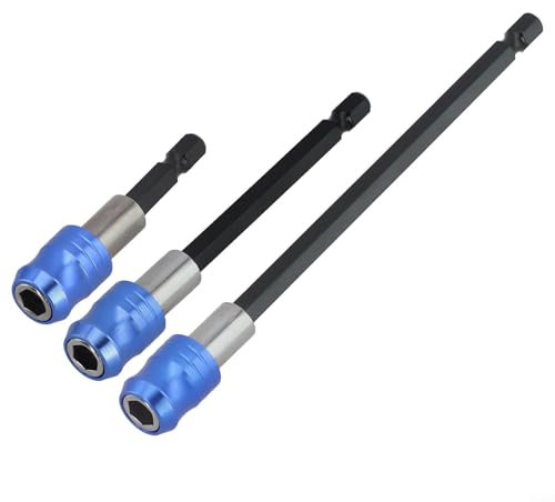 Quick Release Magnetic Drill Bit Extension Rod, 1/4 Hexagonal Handle, 14 Head Hex Shank (3pcs)