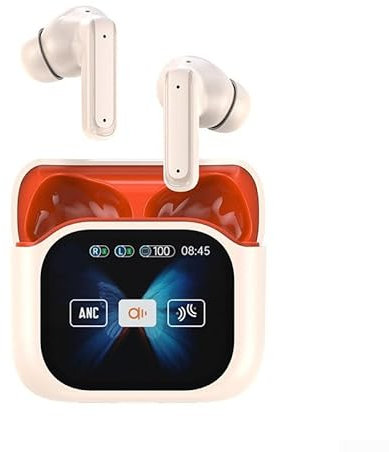 Hasaller Wireless Earbuds Smart Earbuds Noise Cancelling Blue-tooth Headset Headphones in Ear HD Mic HiFi Stereo Sound Earphones(Orange)