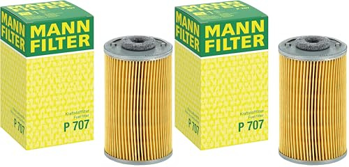 MANN-FILTER P 707 Kraftstofffilter – Für LKW, Busse und Nutzfahrzeuge (Packung mit 2)