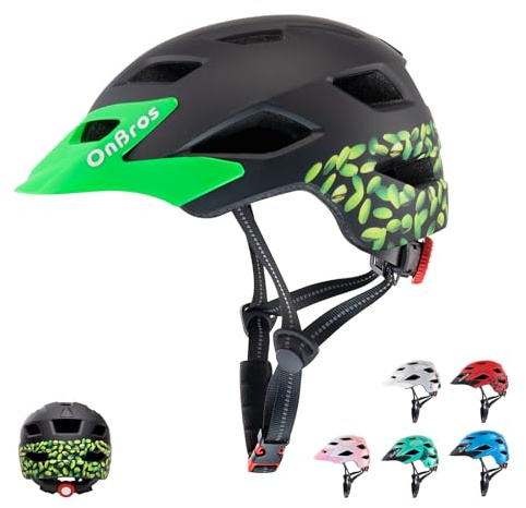 OnBros Fahrradhelm Kinder, Mädchen und Jungen Helm Kinder für 5-13 Jahre Kinderfahrradhelm mit Visier Fahrrad Helm Kind 50-57CM für Skateboarding Scootering und Radfahren