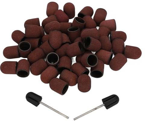 Tapas de perforación de uñas Capas de lijado 120 Granhish Pinehishing Bands Manicure Tool El conjunto de herramientas incluye mandreles para el cuidado del arte de las uñas