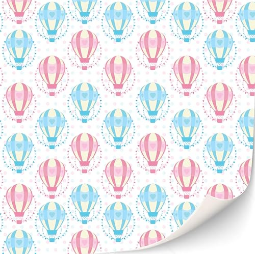 3 hojas de papel tapiz autoadhesivo para casa de muñecas escala 1:12 (globos blancos)
