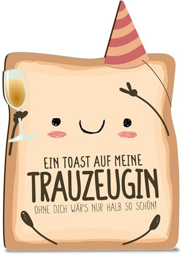 Generisch Holz-Papier Karte XXX (Toast Trauzeugin)