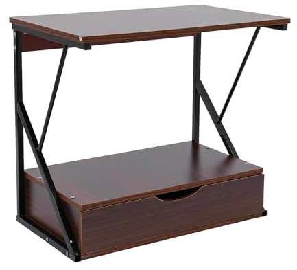 Treeisland Étagère pour micro-ondes, étagère à 2 niveaux avec tiroir, étagère de cuisine, support pour micro-ondes pour cuisine