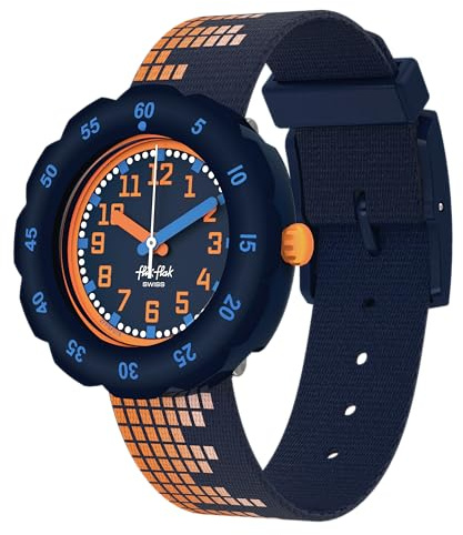 Flik Flak Unisex Kids Watch Casual Blue Bio-sourced Quartz Waterproof SOUNDSCAPE