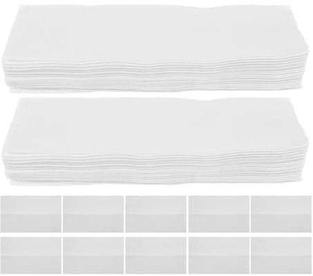 COLLBATH 200 Stück Einweg Gästetücher aus Weißem Papier Saugfähig und Dreifach Gefaltet für Einkaufszentren und Gewerbliche Nutzung
