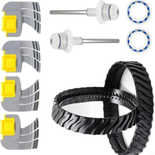 Juego de repuesto para Zodiac MX8 Mx6 correa de neumático limpiador de piscina R0526100 cepillo de limpieza con 2 neumáticos, 2 ejes de transmisión, 2 C60 para cepillos Cyclone