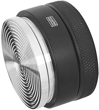 scarlet espresso | Tamper »Grande Flat« für Barista; mit 3D-Rillen zur perfekten Extraktion mit Siebträgermaschinen; verschiedene Größen; schwere Ausführung (49 mm)