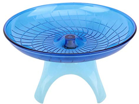 POPETPOP Hamster Laufrad Leise Kunststoff Rad für Hamster Igel Mäuse Haustier Sport Spielzeug(Blau)