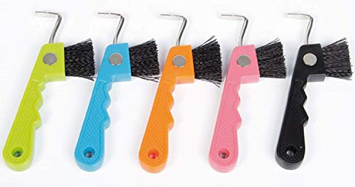 NETPROSHOP Hufauskratzer Hufkratzer mit Bürste und Magnethalterung, Farbe:Schwarz