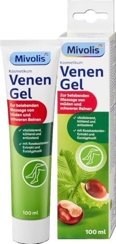 Mivolis Venengel - för återupplivande massage av trötta och tunga ben – vitaliserande, kylande, avlastande – 100 ml