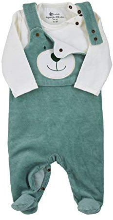 Sterntaler Unisex Baby Strampler-set Nicki Ben Strampelhose, Dunkelgrün (275), 62