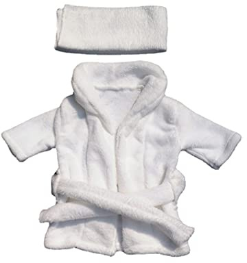 ISAKEN Neugeborenes Baby Foto Kostüm, Baby Bademantel Handtuch Kapuze Set Baby Junge Mädchen Badetücher Shooting Foto Kostüm Bademantel Badetuch Set 0-3 Monate