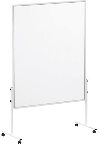 MAUL Moderationstafel MAULsolid 150x120 cm | Stabiles Whiteboard mit beidseitiger Nutzung | Magnetboard für Magnete, beschriftbar mit Marker | Magnetische Tafel für Büro, Schule | Weiß