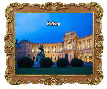 Hofburg Wien Österreich Kühlschrankmagnet 3D Reise Souvenir Kühlschrank Dekoration Magnetaufkleber Bastelsammlung