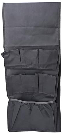 Above Fridge Organiser, Hanging Fridge Organiser, Fridge Accessories, 15 Pockets for Home Kitchen Utensils, Crockery, Bottles, Plates and More, Includes Collapsible Chopping Board and Placemat (Grey)