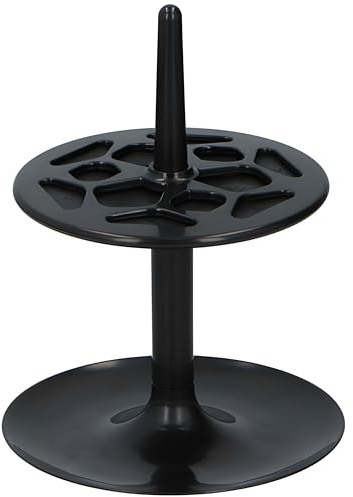 Edco MAKE-UP PINSELHALTER und TROCKENGESTELL Pinselständer für 12 Pinsel Schwarz Ø15cm Kosmetikpinsel Organizer Bürste Halter 16