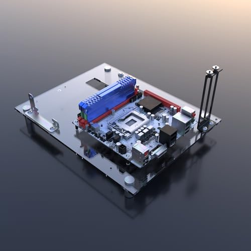 DALAIBUKESI DIY Gaming Computer Open Case Acrylic Open Chassis Rack Support Motherboards ATX M‑ATX ITX PC Test Bench (ITX)