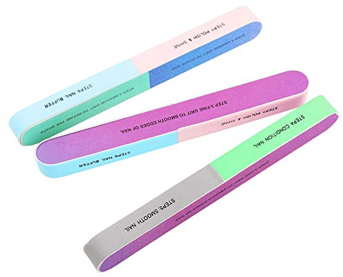 HUSHUI Strumento Colorato per Pedicure e Manicure per Unghie, Lime in Spugna Abrasiva su più Lati, Lucidatore a Tampone per Design Professionale per Nail Art