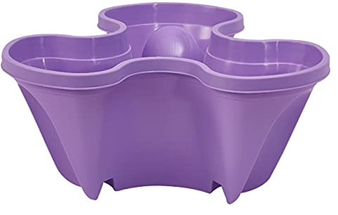 Xnferty Torre de Macetero Apilable para Jardín, 14.6 Pulgadas, Kit de Macetas Verticales para Jardín Interior Y Exterior, Sistema de Cultivo Hidropónico de 3 Niveles para Ahorrar(3 Piezas púrpura)