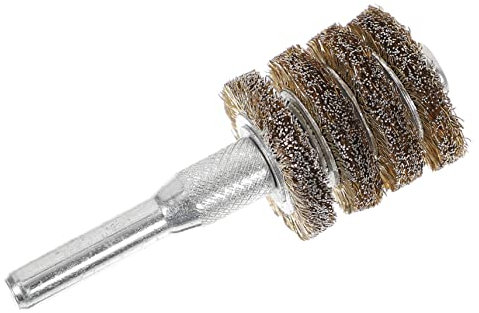 PLAFOPE Wire Brush Drill Attachment 4 Layers round Steel Wire Brush Removes Paint Removes Burrs Workmanship 2.75X0.98X0.98In