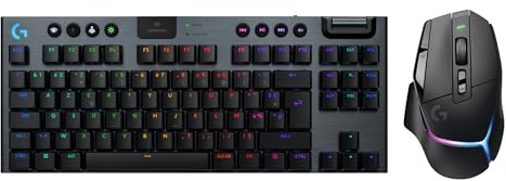 Logitech G G915 X Lightspeed TKL + G502 X Plus (FRA AZERTY) | Clavier gaming sans fil, touches PBT double couche, rétroéclairage RVB, GL Tactile - PC/Mac + LIGHTSPEED RGB Gaming Mouse