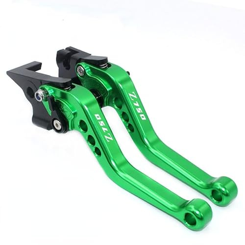 YUEYUEMOTO Accessori Moto Per Z750 Z 750 (non per il modello Z750S) 2007-2012 2008 2009 2010 2011 CNC Alluminio Regolabile Breve Freno Leve di Frizione Maniglia (Colore: Verde)