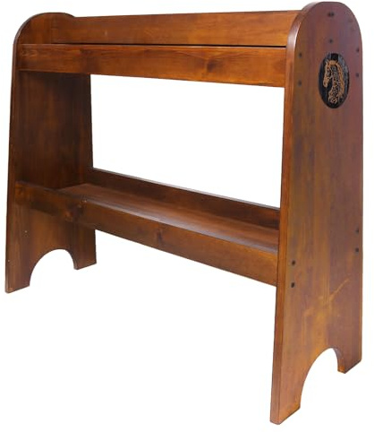 Janedream Solid Wood Saddle Rack, Horse Saddle for Western Saddle and English Saddle Display, Equipment for Displaying Horse Supplies Accessories at Tack Room Western-Style Room