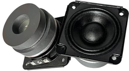 GHJ567RE For GHXAMP Altavoz de bocina de Rango Completo, 2,75 Pulgadas, 72MM, Borde doblado, Doble satélite Envolvente magnético, 8Ohm, 16W, Campo de Sonido Amplio, 2 uds.