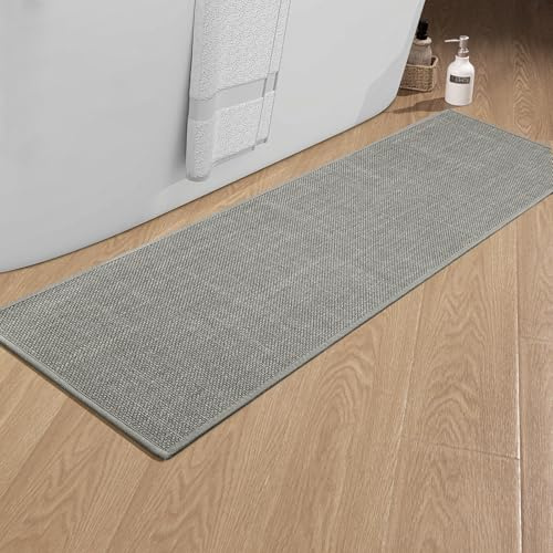 Chakme tapis de bain antidérapant 43 x 150 cm avec dos en caoutchouc Lavable