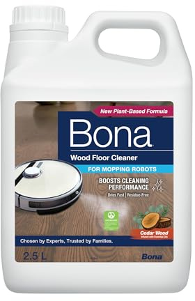 Nettoyant Sol Robot Laveur - Bona 2.5L - Nettoyant Parquet - Détergent Aspirateur Laveur - Produit Sol Non Moussant - Formule biologique
