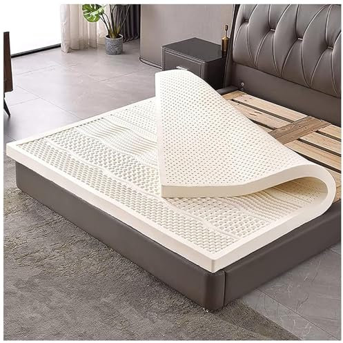 100% Natur-Latex Matratze,Kompression Und Keine Verformung, Wabenporenbelüftung, Weich Und Bequem,Naturkautschuk Matratze,TwinX76X80X4in