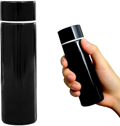 AONAYO Termo pequeño de 150 ml Termo de acero inoxidable para bebidas calientes Frasco de vacío portátil Negro