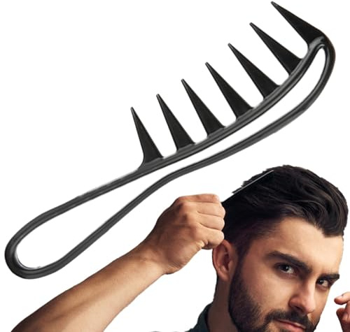 Large Teeth Comb - Large Spacing Detangle Brush, Soft Styling Tool for Long Thick Strands | Smooth No Snagging Teeth Design, Wet Dry Care Accessory
