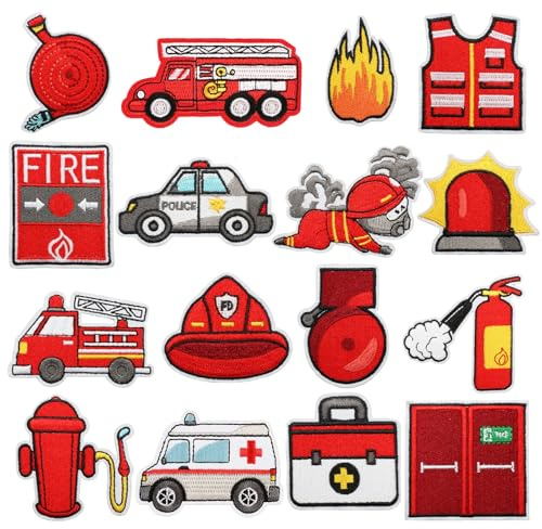 16pcs Patches Zum Aufbügeln Kinder Aufnäher zum Aufbügeln Patch Sticker zum Aufnähen für T-Shirt Mützen Jean Taschen Rucksäcke Usw