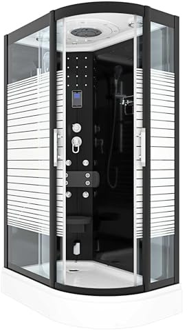 AcquaVapore Dampfdusche Sauna Dusche Duschkabine D30-73M2R-EC 80x120 cm MIT 2K Scheiben Versiegelung