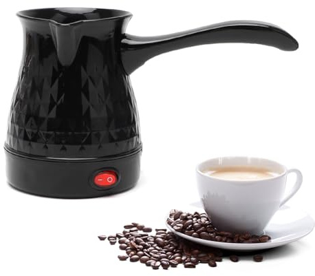LOMUG Caffettiera turca elettrica, 500 ml, caffettiera turca, caffettiera a induzione, caffettiera turca, caffettiera turca, caffettiera Cezve per casa, ufficio, viaggi