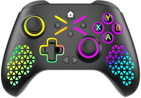 GGiking RGB Wireless Controller für Xbox Series X|S, Xbox One, PC, mit Makro, Turbo, 2.4GHz Adapter, 1000mAh Akku, Dual-Vibration, 6-Achsen-Sensor, 3,5mm Audioanschluss
