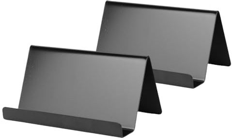 Fockety 2-pack Visitkortshållare i Rostfritt Stål, Metall Skrivbordsbeviskortsställ med öppen Design för Dagligt Kontorsbruk